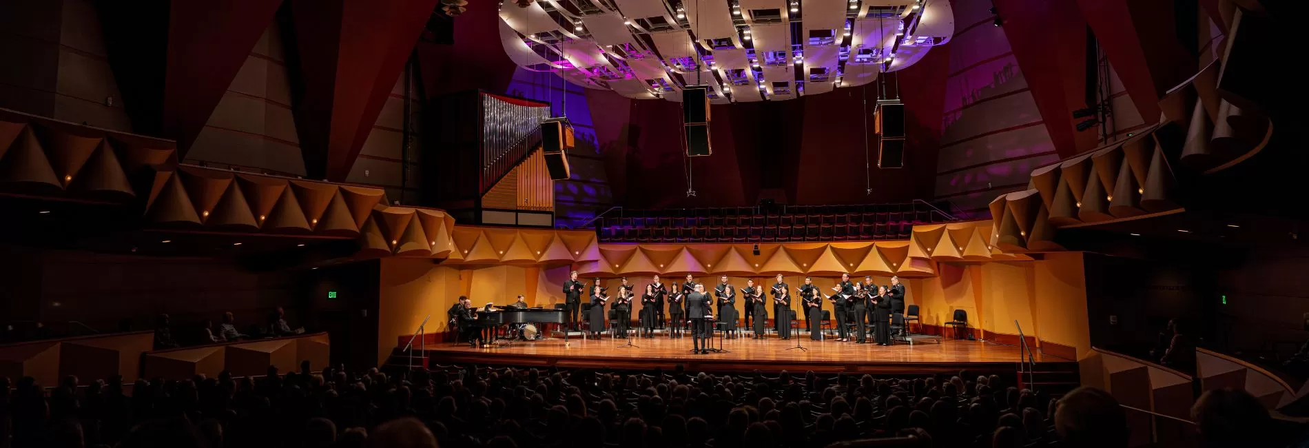 Pacific Chorale Chamber Choir performing in Meng Concert Hall, CSU Fullerton