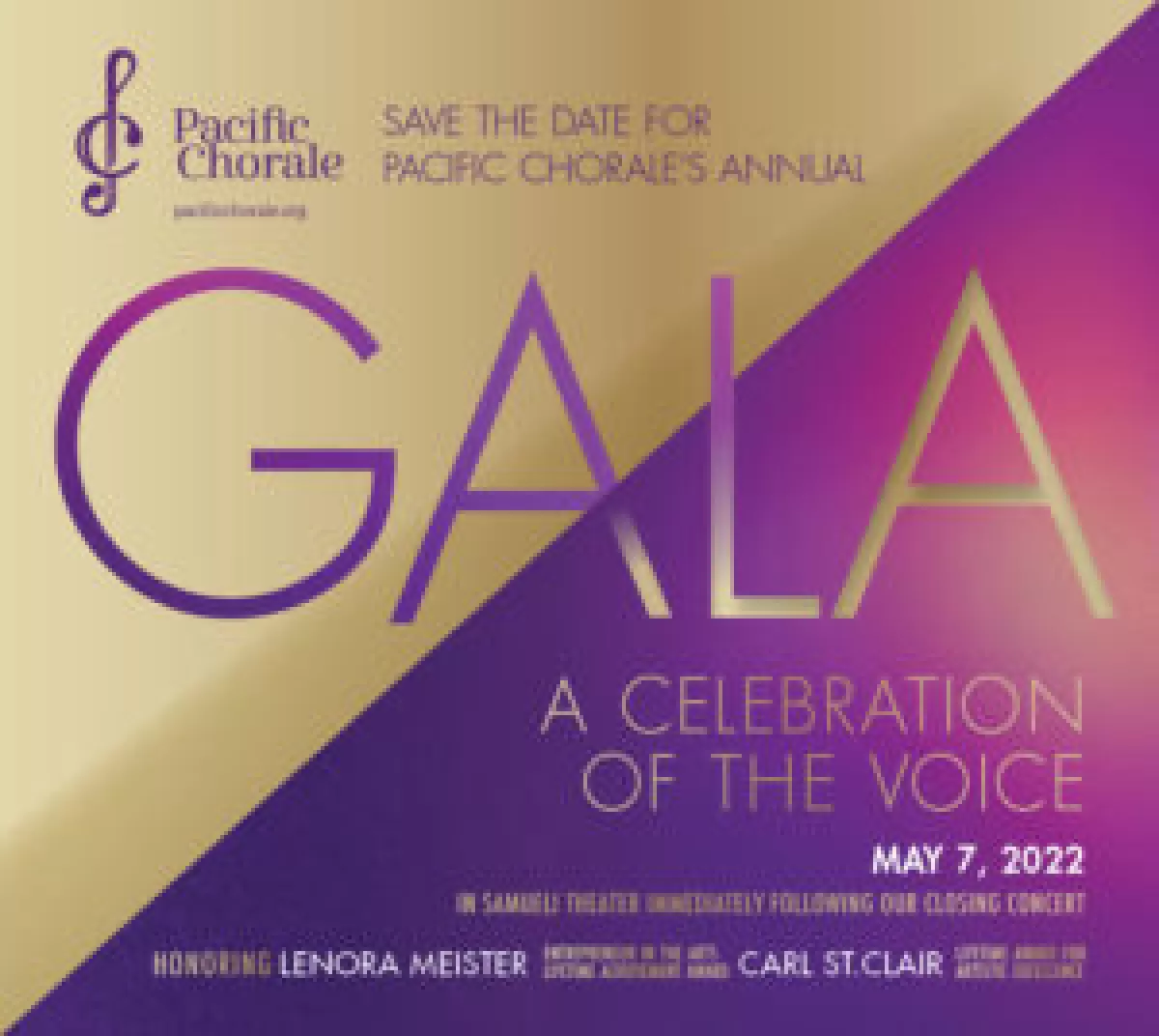 Join us after the concert for our Annual Gala!